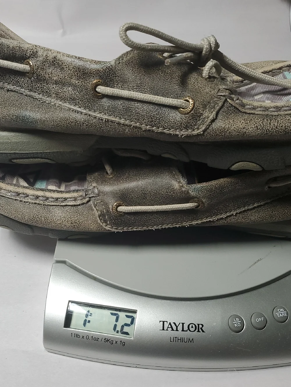Men's Twisted X Slip-On Boat Shoes in Taupe/Grey with Geometric Pattern Size 9.5